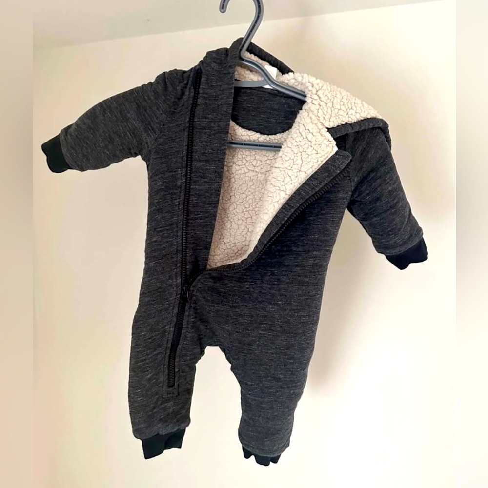 Cozy Charcoal Kids One Piece